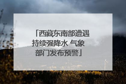 西藏东南部遭遇持续强降水 气象部门发布预警