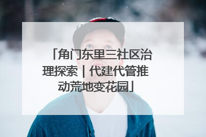 角门东里三社区治理探索｜代建代管推动荒地变花园
