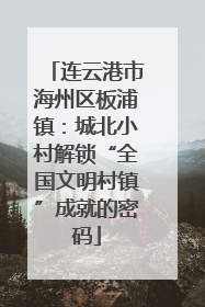 连云港市海州区板浦镇：城北小村解锁“全国文明村镇”成就的密码