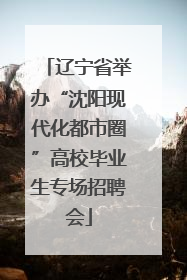 辽宁省举办“沈阳现代化都市圈”高校毕业生专场招聘会