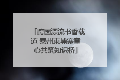 跨国漂流书香载道 泰州柬埔寨童心共筑知识桥
