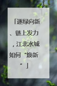 逐绿向新、链上发力，江北水城如何“焕新”