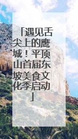 遇见舌尖上的鹰城！平顶山首届东坡美食文化季启动