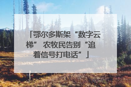 鄂尔多斯架“数字云梯” 农牧民告别“追着信号打电话”