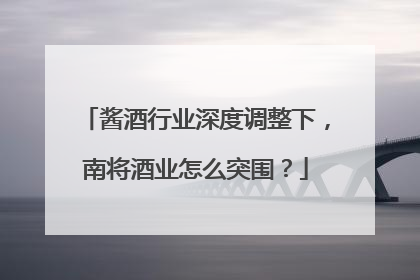 酱酒行业深度调整下，南将酒业怎么突围？