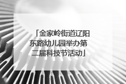 金家岭街道辽阳东路幼儿园举办第二届科技节活动
