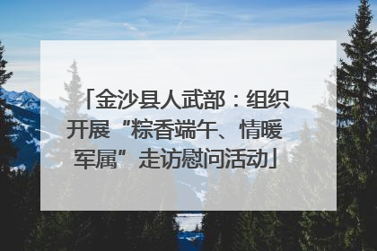 金沙县人武部：组织开展“粽香端午、情暖军属”走访慰问活动