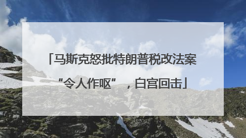 马斯克怒批特朗普税改法案“令人作呕”，白宫回击