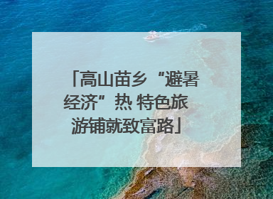 高山苗乡“避暑经济”热 特色旅游铺就致富路