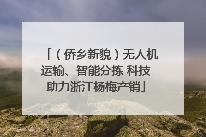（侨乡新貌）无人机运输、智能分拣 科技助力浙江杨梅产销