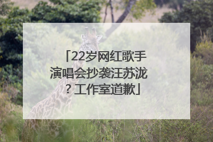 22岁网红歌手演唱会抄袭汪苏泷？工作室道歉