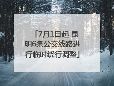 7月1日起 昆明6条公交线路进行临时绕行调整
