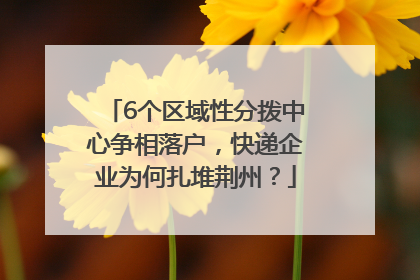 6个区域性分拨中心争相落户，快递企业为何扎堆荆州？