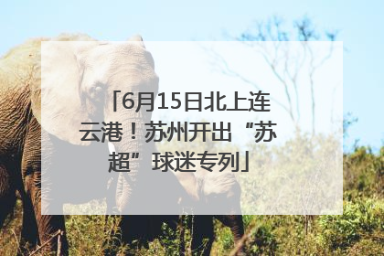 6月15日北上连云港！苏州开出“苏超”球迷专列