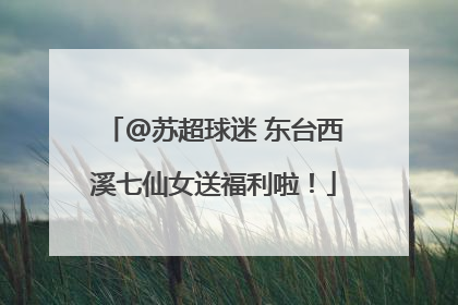 @苏超球迷 东台西溪七仙女送福利啦！