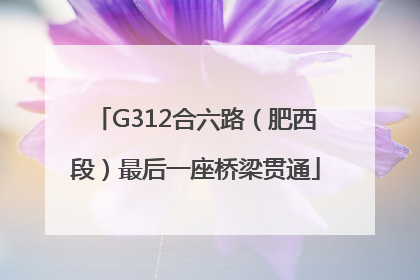 G312合六路（肥西段）最后一座桥梁贯通