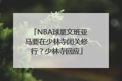 NBA球星文班亚马要在少林寺闭关修行？少林寺回应